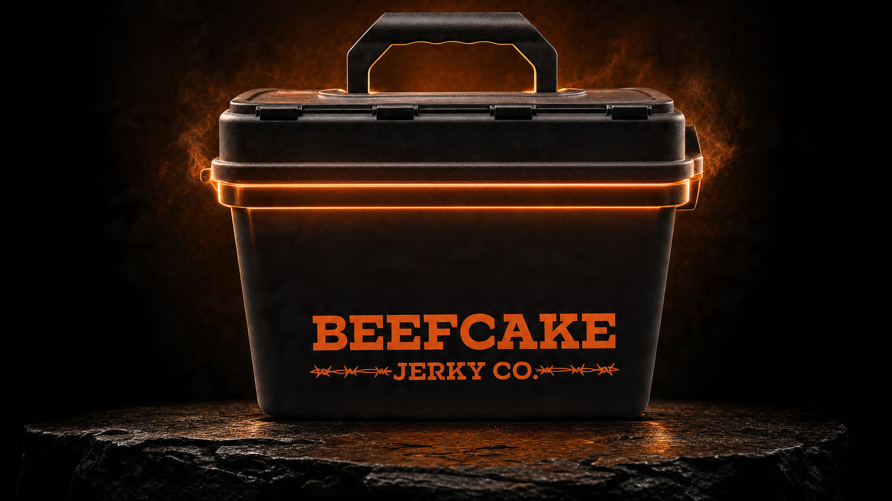 Beefcake storage crate with secure lid and removable top tray