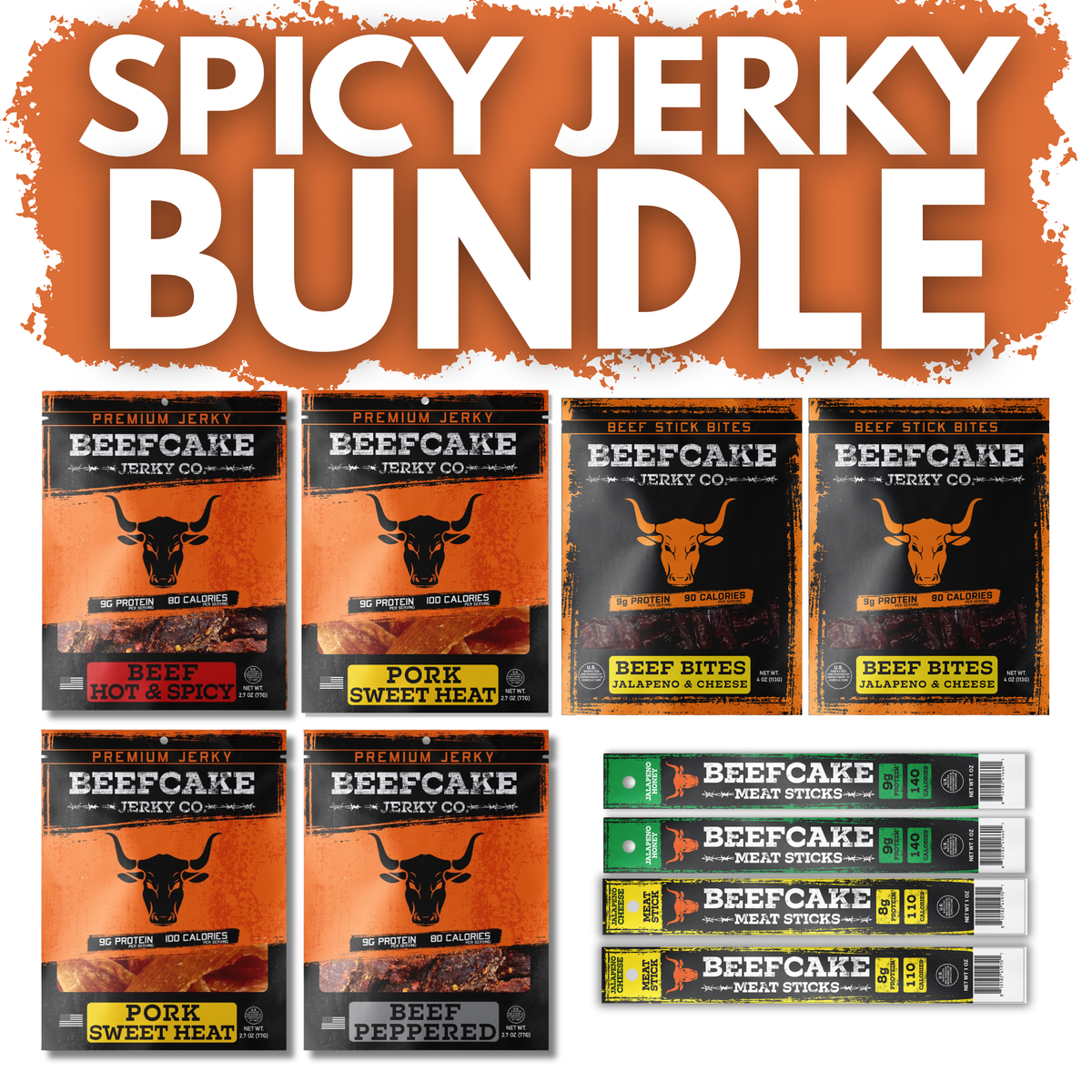 BeefCake Spicy Jerky Bundle