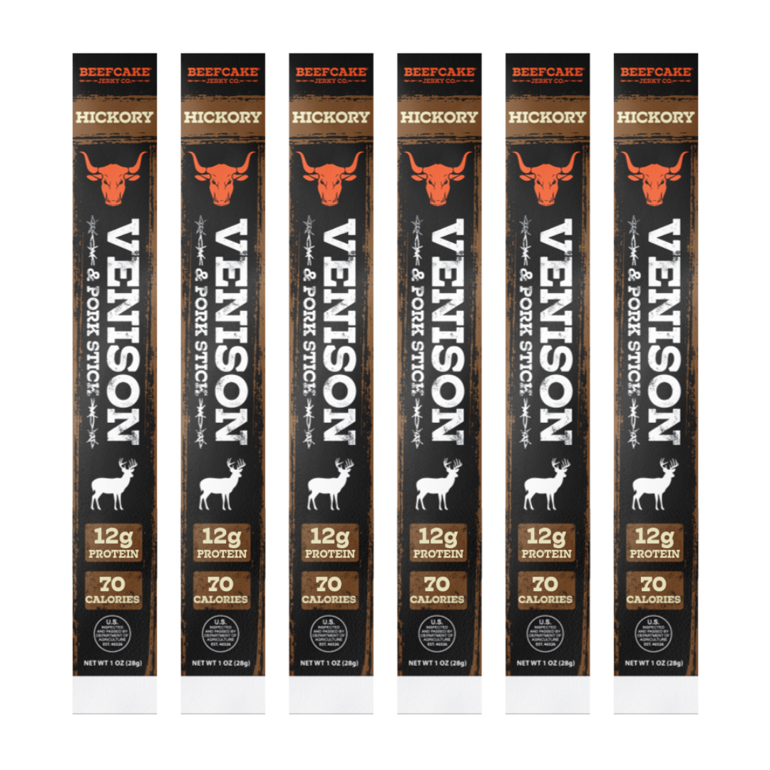 Venison Hickory Meat Sticks – BeefCake Jerky Venison Hickory Meat Sticks – BeefCake Jerky