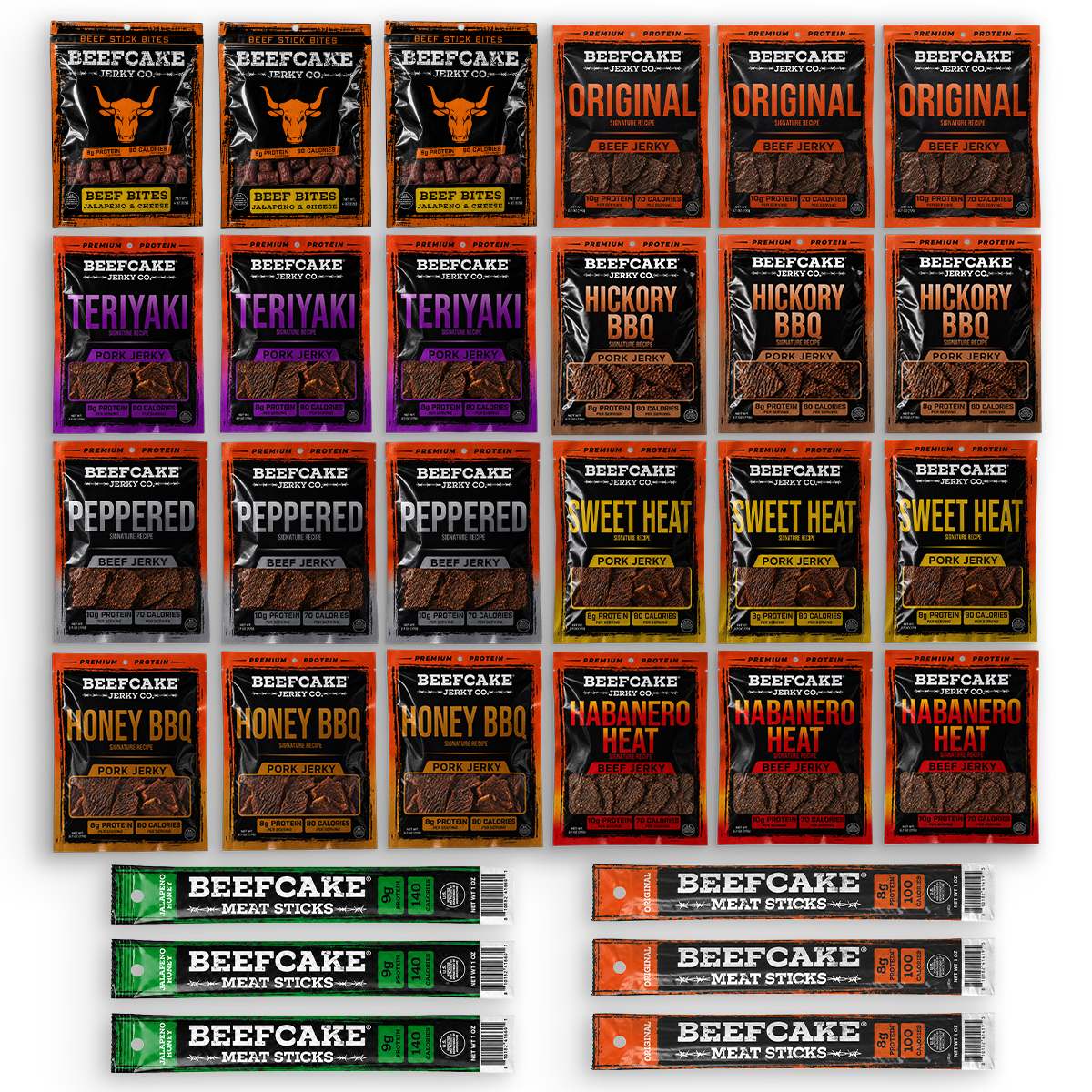 Big Jerky Guy Bundle (24 Bags + 6 Sticks)